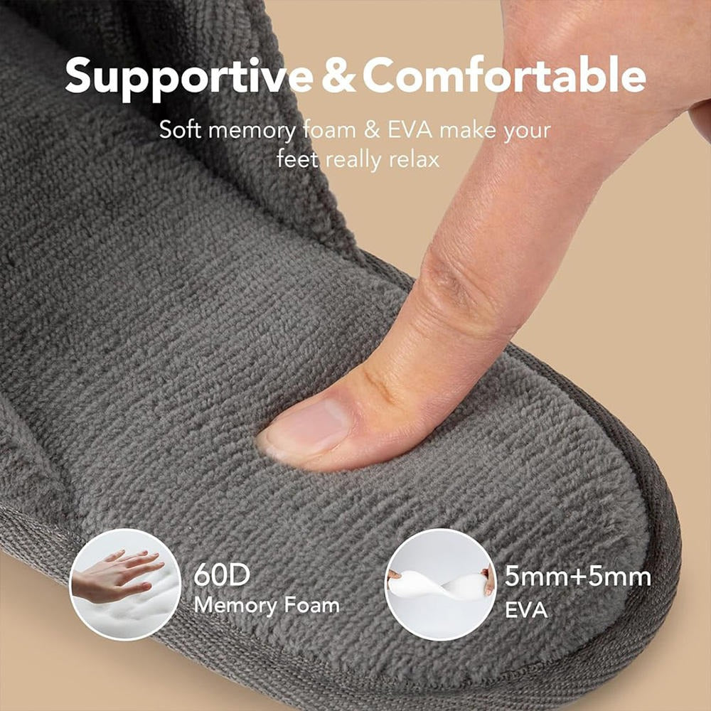 Chaussons d'intérieur confortables en mousse à mémoire de forme