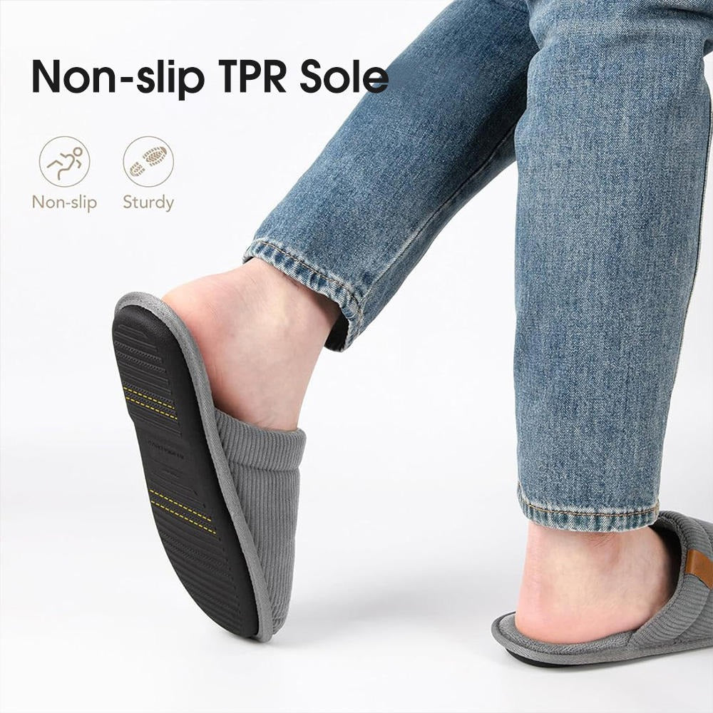 Chaussons d'intérieur confortables en mousse à mémoire de forme