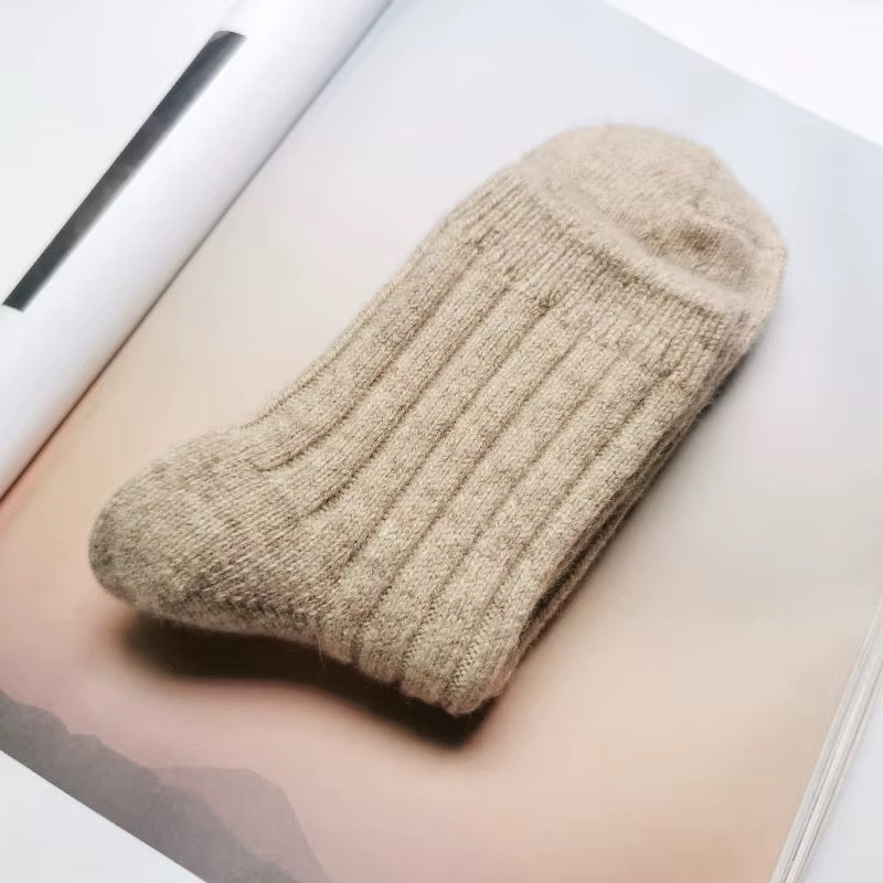 Chaussettes Cachemire Côtelées