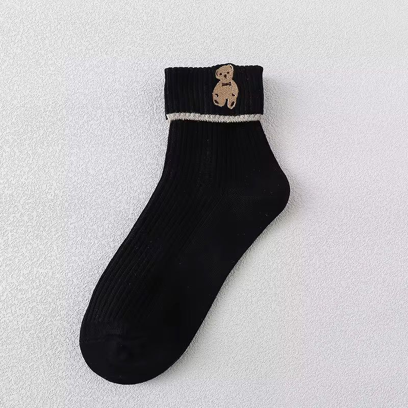 Chaussettes Mi-Longues Motif Ours | Kawaii, Fun & Confortables