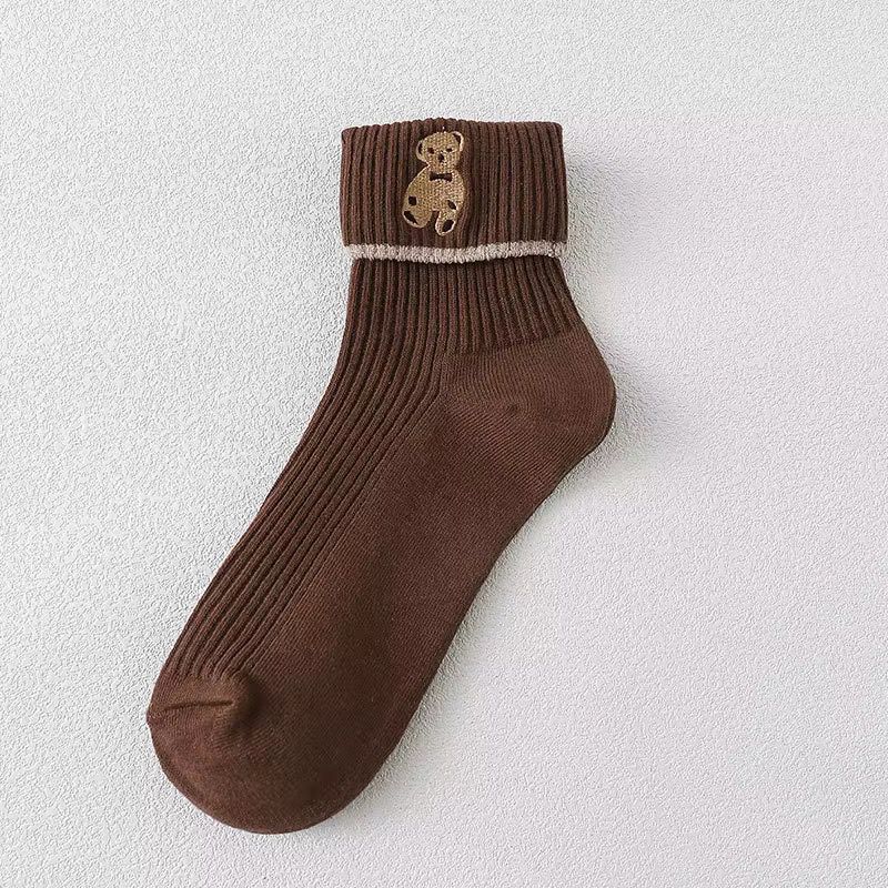 Chaussettes Mi-Longues Motif Ours | Kawaii, Fun & Confortables