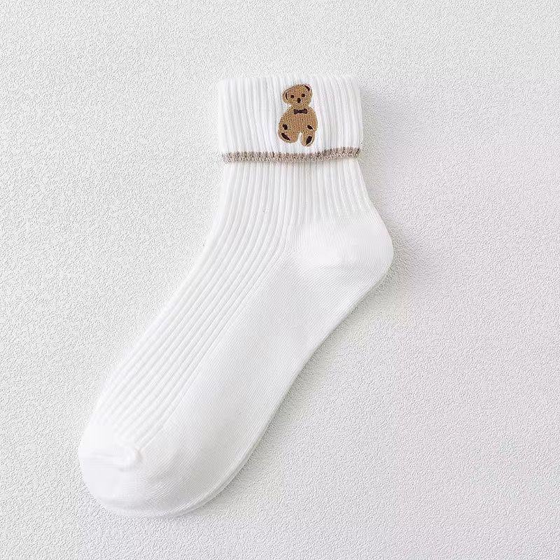 Chaussettes Mi-Longues Motif Ours | Kawaii, Fun & Confortables