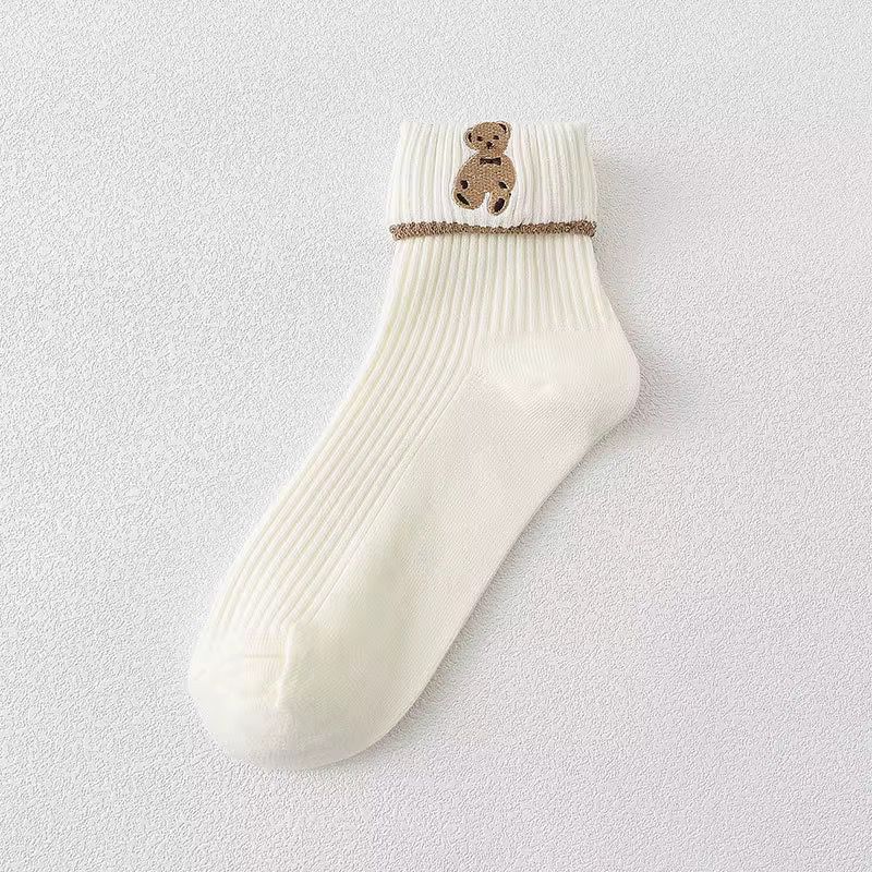 Chaussettes Mi-Longues Motif Ours | Kawaii, Fun & Confortables