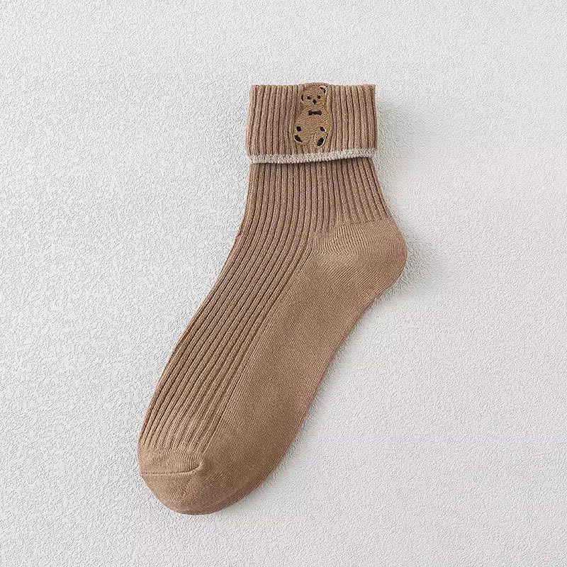 Chaussettes Mi-Longues Motif Ours | Kawaii, Fun & Confortables